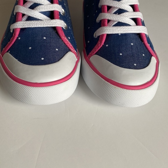 GYMBOREE Toddler Girls Hi-Top Sneakers Denim Blue/Rainbow Size 13 NWT - Picture 17 of 17